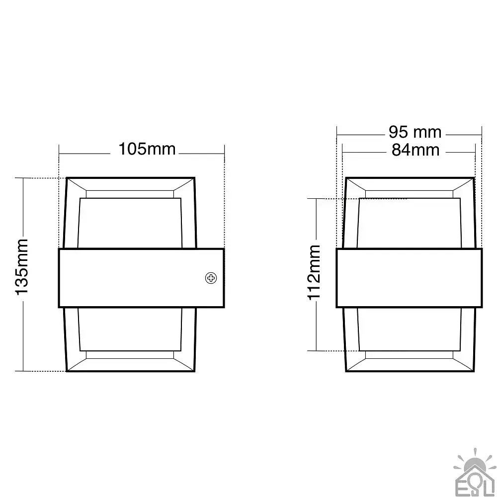 Світлодіодний світильник бра VALO S 9 Вт 105×95×135 мм Чорний IP54 ESLLSE - фото 5