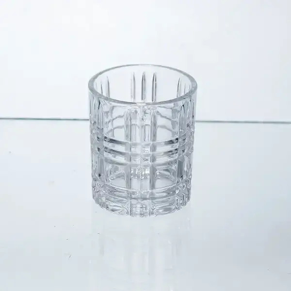 Набір чарок для напоїв Yiwu Praajbo Geometric 6 штук по 75 мл з рельєфним візерунком склянки для міцних напоїв з товстими стінками HP-17-9 - фото 2