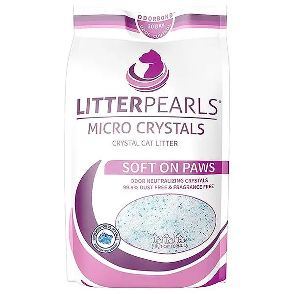 Силікагелевий кварцовий наповнювач Litter Pearls Micro Crystals для котячого туалету Литтер Перлс Мікрокристал 3.6 л (1.59 кг) (10604)