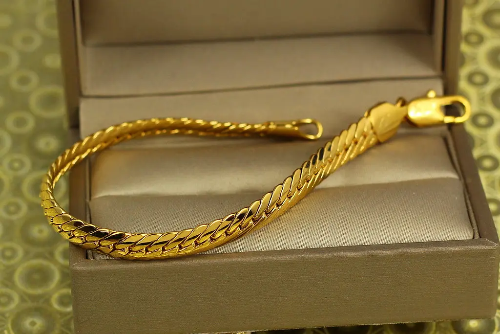 Браслет Xuping Jewelry Снейк 17.5 см 6 мм лимонне золото