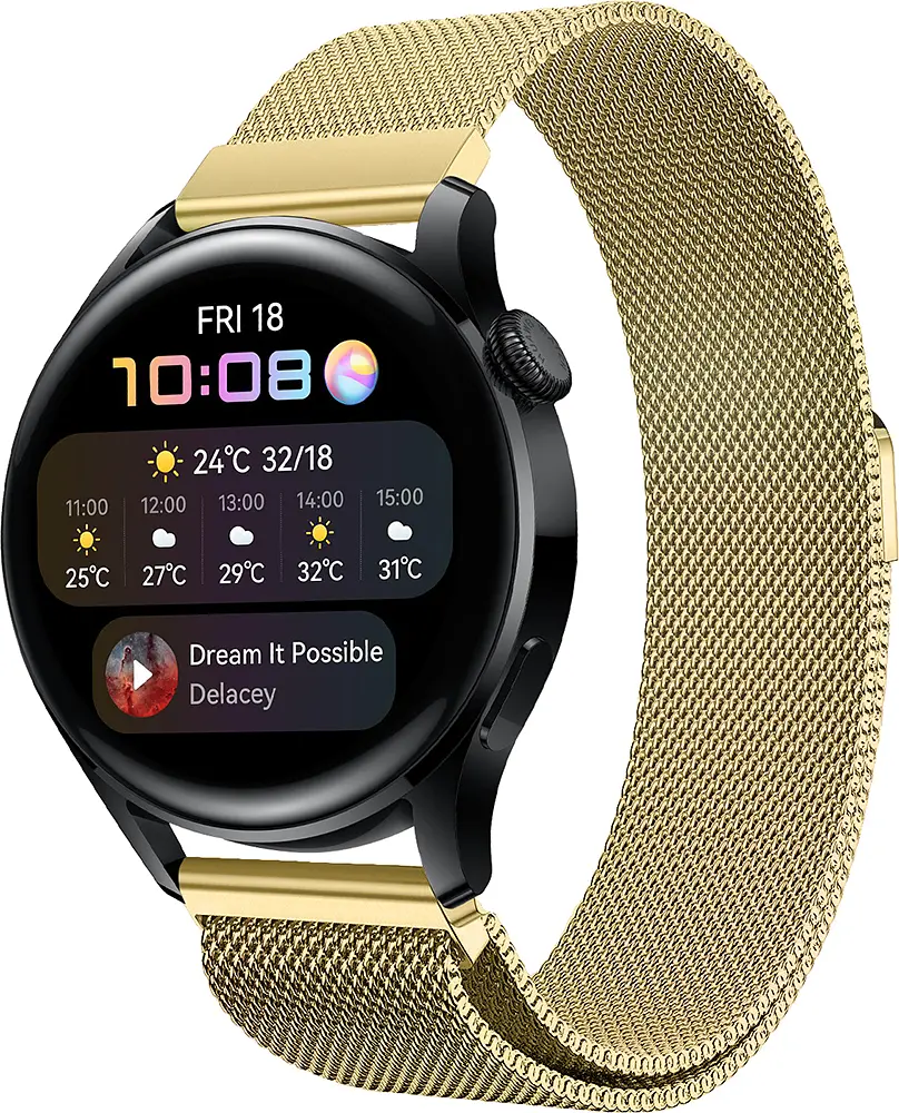 Ремінець 22 мм міланська петля BeWatch для Huawei Watch 3/3 Pro Золотий (1020228.2U) - фото 5