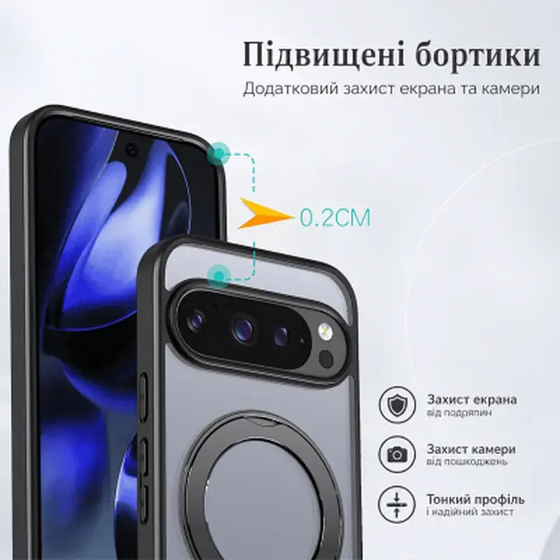 Чохол до мобільного телефона BeCover Aura Fold Google Pixel 9 Pro XL / 10 Pro XL Black (715669) - фото 7