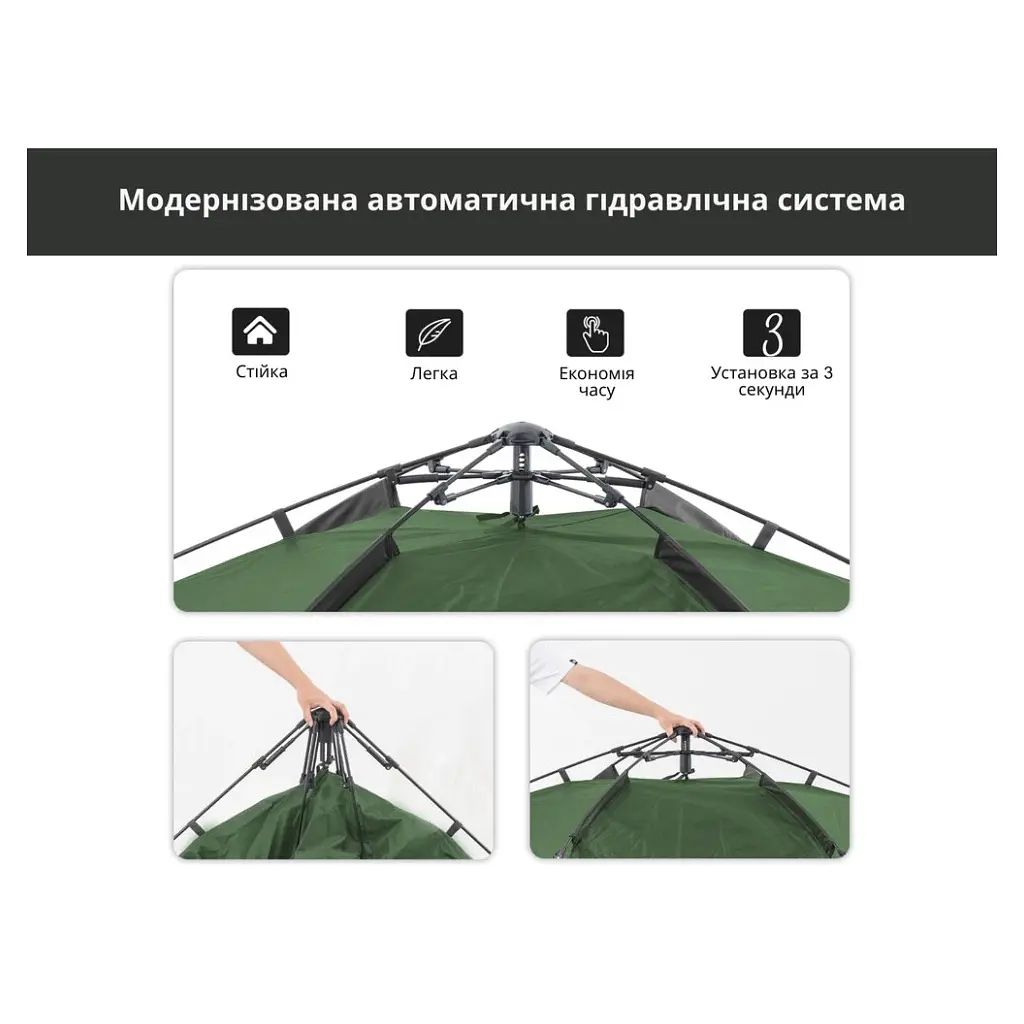 Намет Naturehike NH21ZP008 оливково-зелений (6927595777442) - фото 12