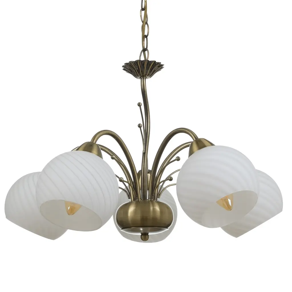 Люстра подвесная Brille для гостиной E14 60W AB (LK-655S/5) - фото 5