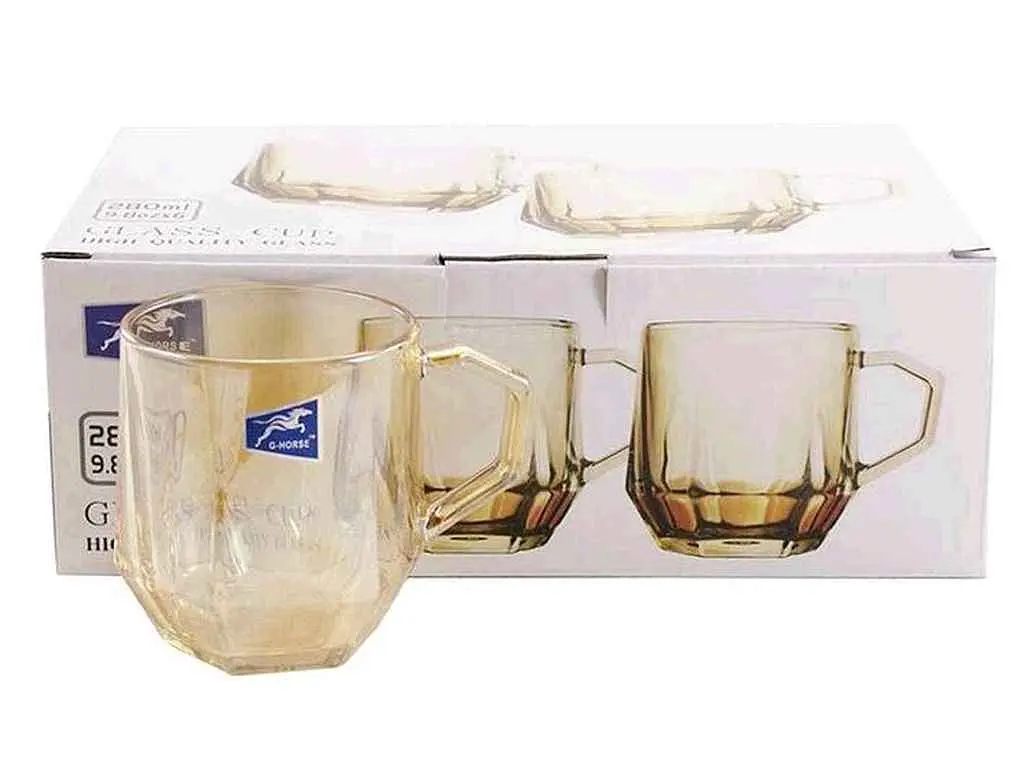 Набір чашок G-HORSE 6 шт 280 мл GLASS CUP BMZB00