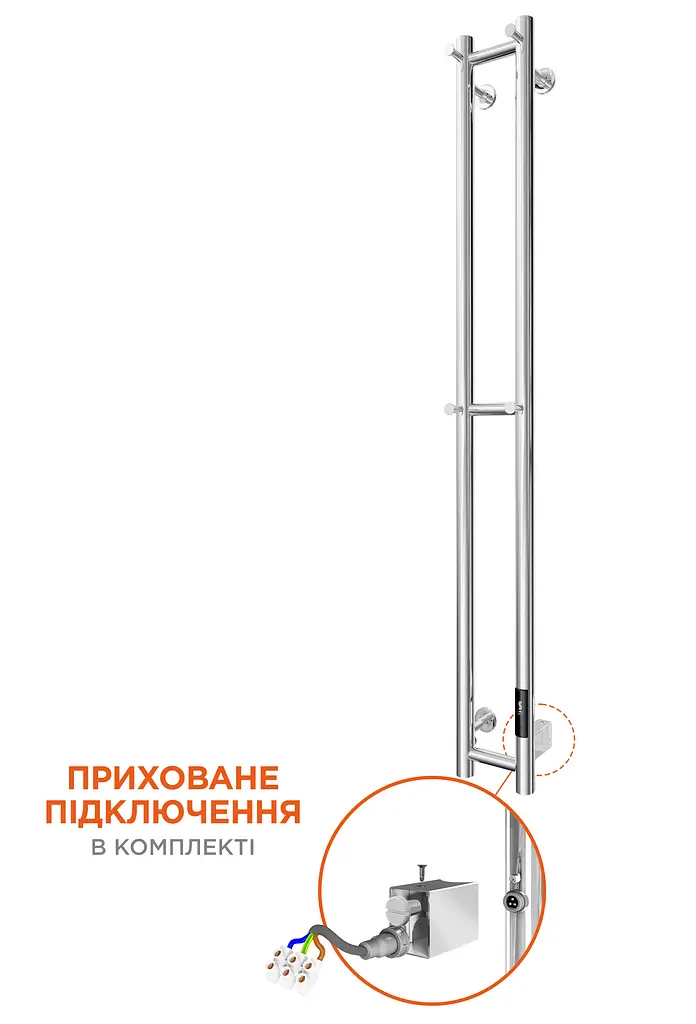 Электрический полотенцесушитель Mario e-Inox Соле 1170x140 TR 2.0 K 2.13.046353.P, Хром, универсальное (коннектор), Электронный - фото 4