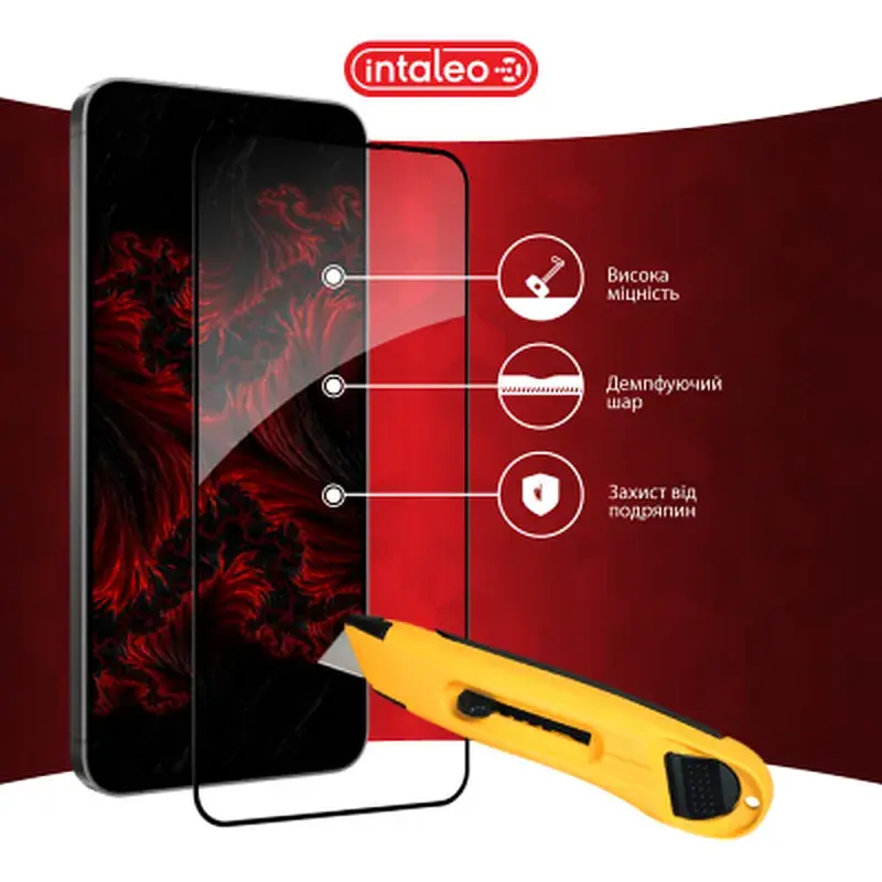 Скло захисне Intaleo Full Glue Samsung S24 FE Black (1283126594854) - фото 5