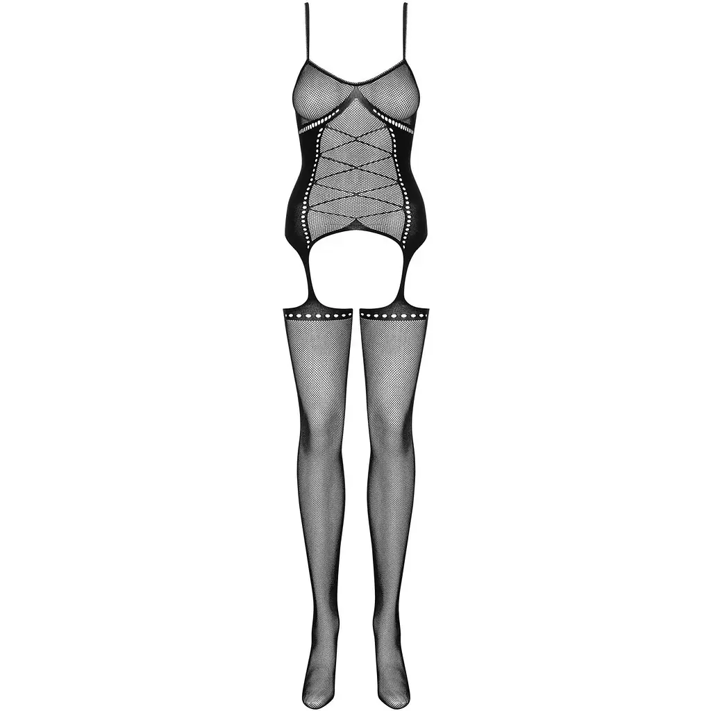 Бодістокінг Obsessive Bodystocking G314 S/M/L, імітація корсету та корсетного шнурівки - фото 5