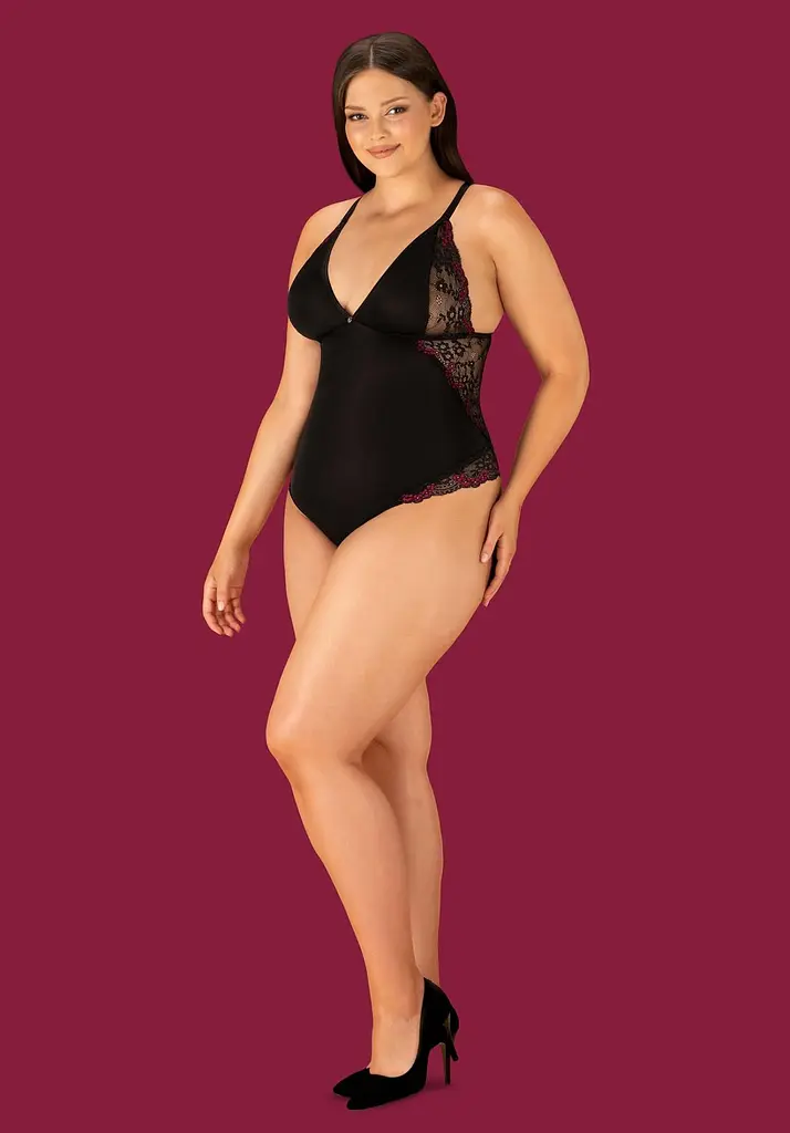 Боді Obsessive Vanessme 2XL/3XL (чорний) - фото 9