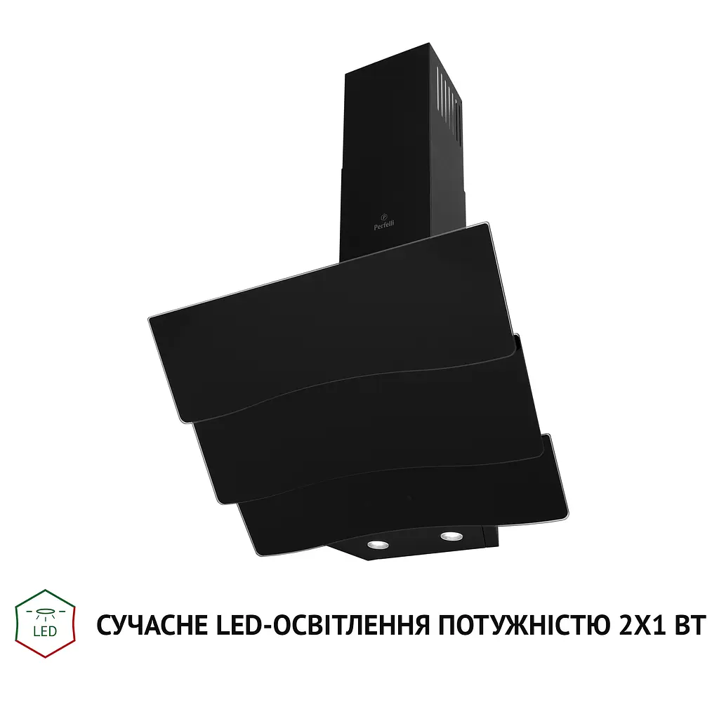 Витяжка декоративна похила PERFELLI DNS 6482 D 850 BL LED - фото 3