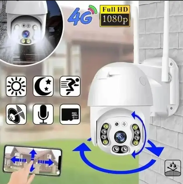 IP камера відеоспостереження вулична поворотна Wi-Fi UKC Smart Home Camera A6 4.0 Mp біла - фото 4