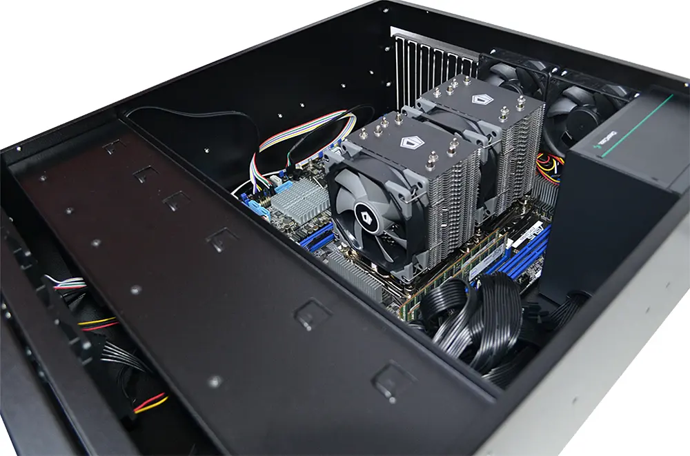 Сервер двопроцесорний Power Up Rack 4U #80 Xeon E5 2673 v4 x2/64 GB/SSD 1 Tb х 2 Raid/Int Video - фото 3