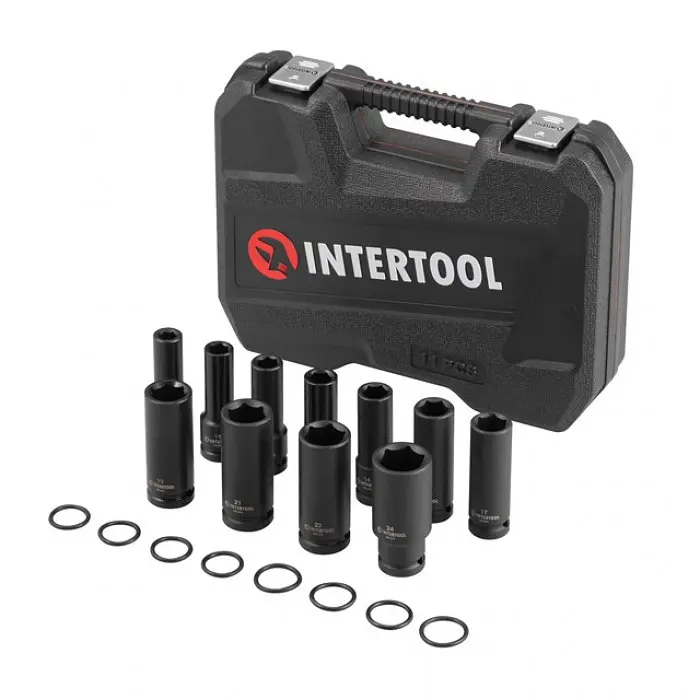 Набор головок ударных удлиненных 1/2", 11 ед., 10-24 мм, Cr-Mo, STORM INTERTOOL ET-8505 - фото 3