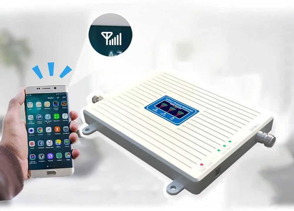 GSM підсилювач Lintratek KW20C-GDW 900-1800-2100MHZ Репітер мобільного зв'язку та інтернету 4G LTE, Повний комплект (19268) - фото 8