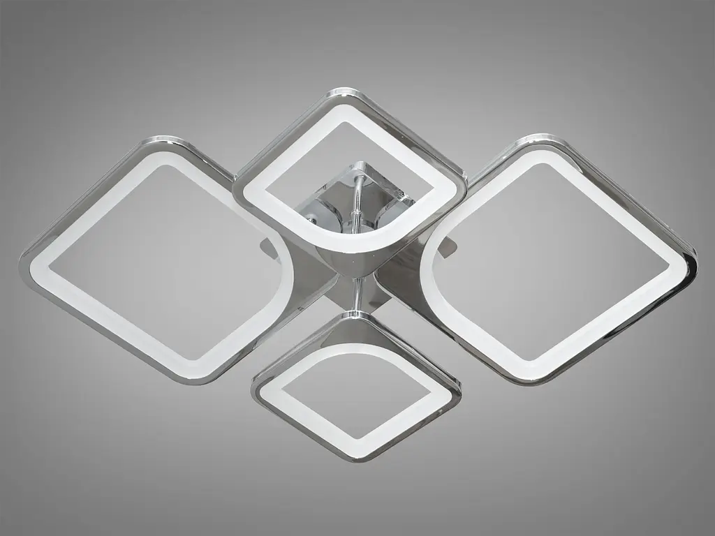 Светодиодная люстра смарт светильник 80W, хром - фото 4