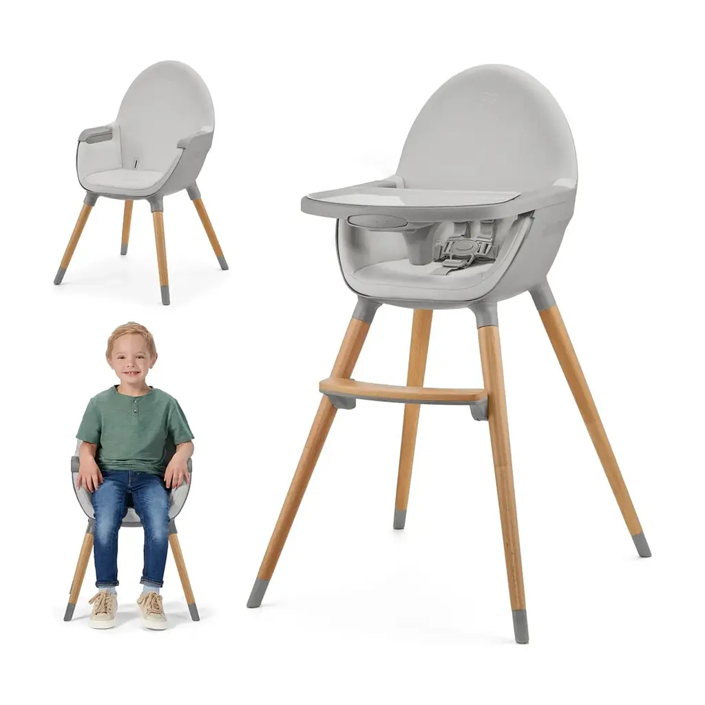 Стілець для годування Kinderkraft 2 в 1 Fini 2 Grey (5902533924509) - фото 3
