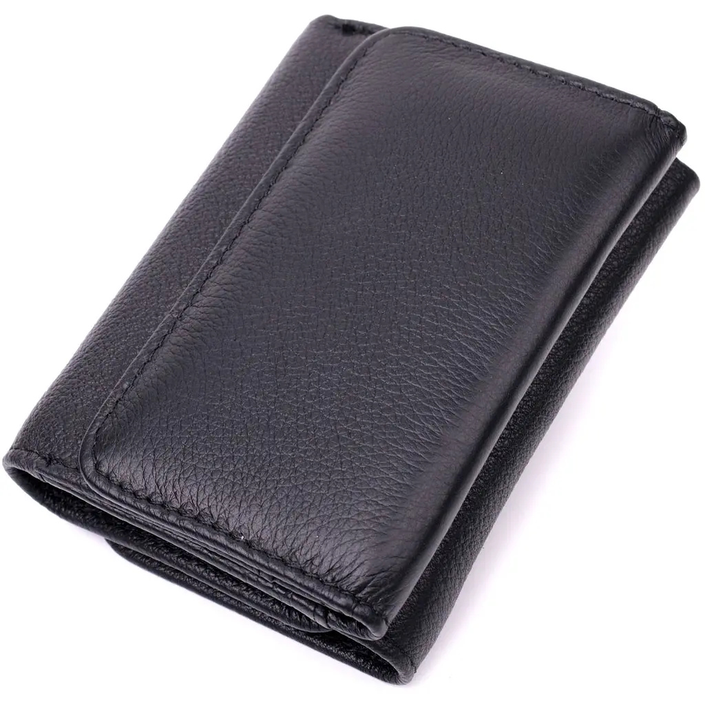 Жіночий горизонтальний гаманець з натуральної шкіри ST Leather 19477 чорний - фото 2