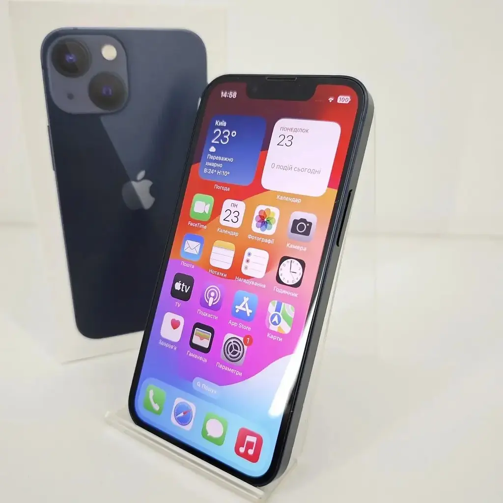 Смартфон Apple iPhone 13 Mini 256Gb Midnight A2628 (MLKP53ZD/A) (H2VV5L41F6) Б/У - фото 3