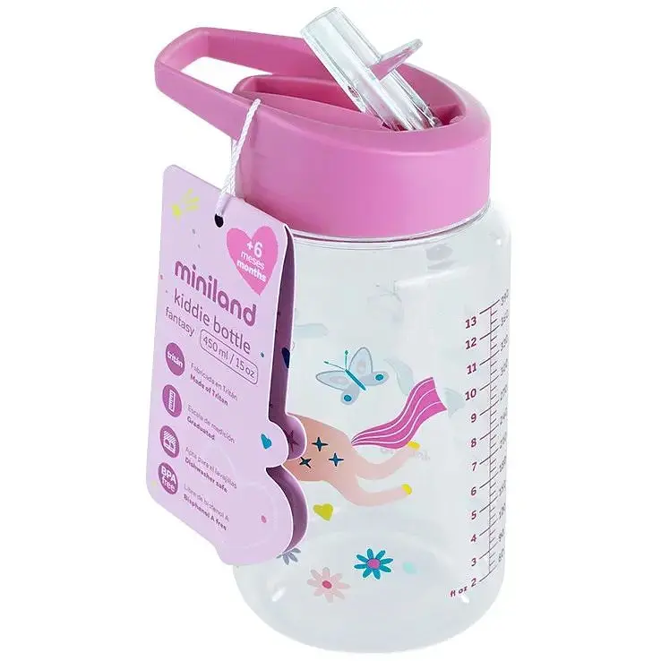 Поїльник-непроливайка Miniland Fantasy Bottle з трубочкою 450 мл (89645) - фото 5
