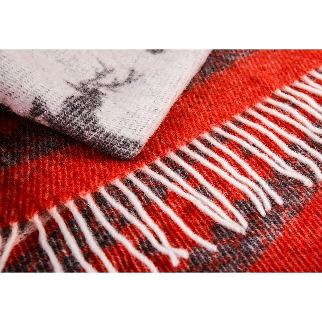 Плед Love You Олені меринос 140х200 см червоний (4079) - фото 3