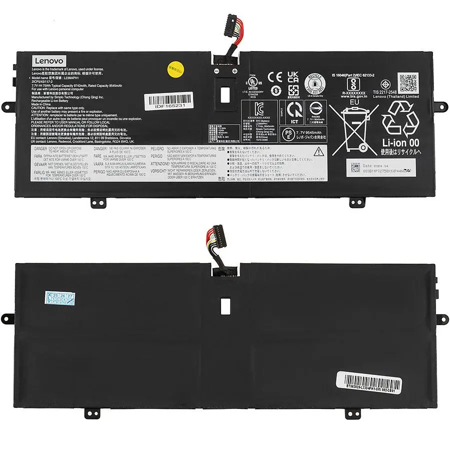 Батарея для ноутбуку Lenovo L23D4PH1 (Yoga Slim 9 14ILL10) 7.7 9740mAh Чорний - фото 2