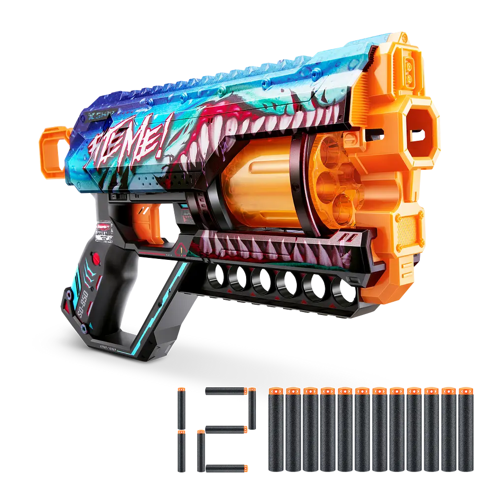 Швидкострільний бластер Zuru X-Shot Skins Griefer Shark Thrasher, 12 патронів (36561В) - фото 2