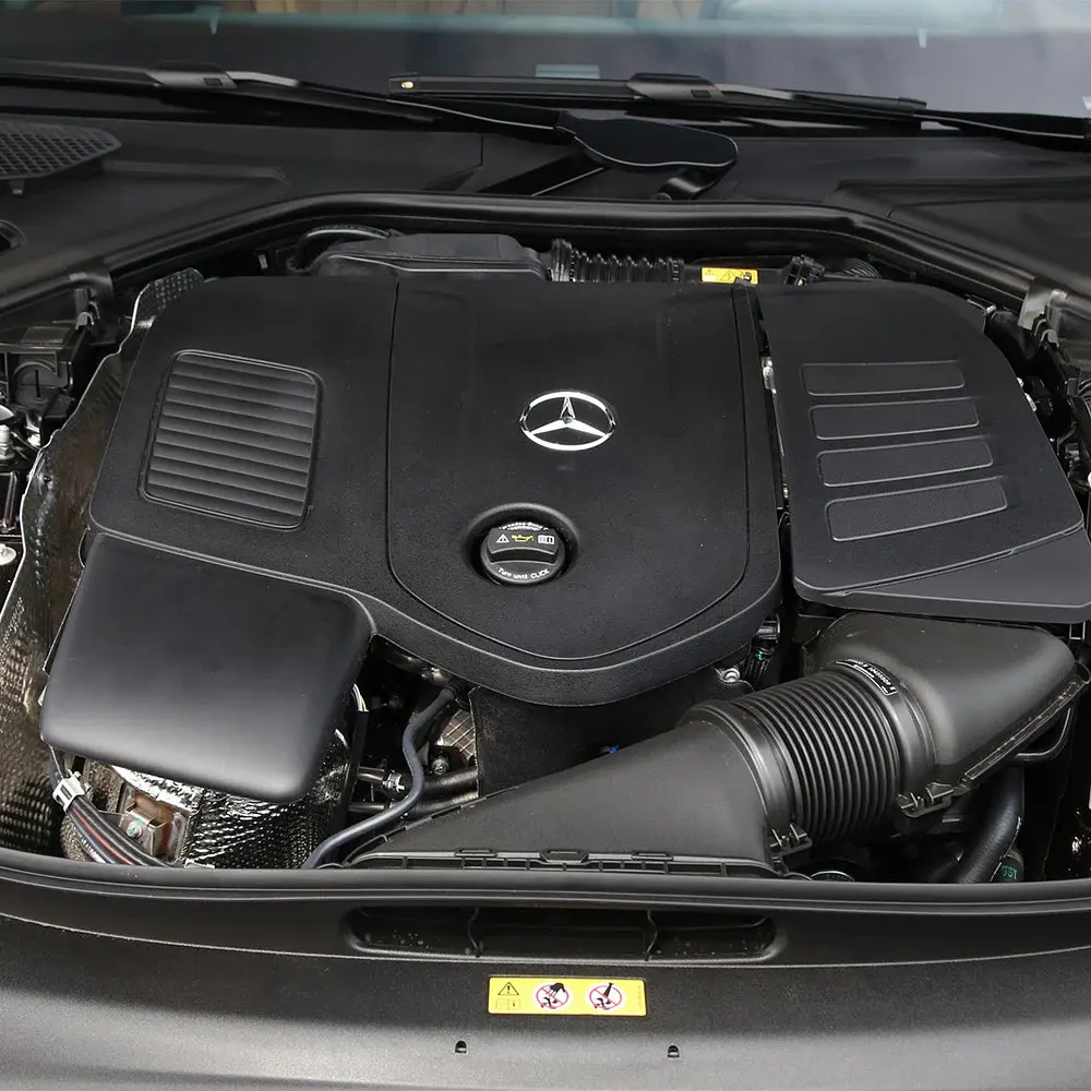 Емблема кришки двигуна Mercedes-Benz чорна 70 мм пластик (на скотчі) - фото 6