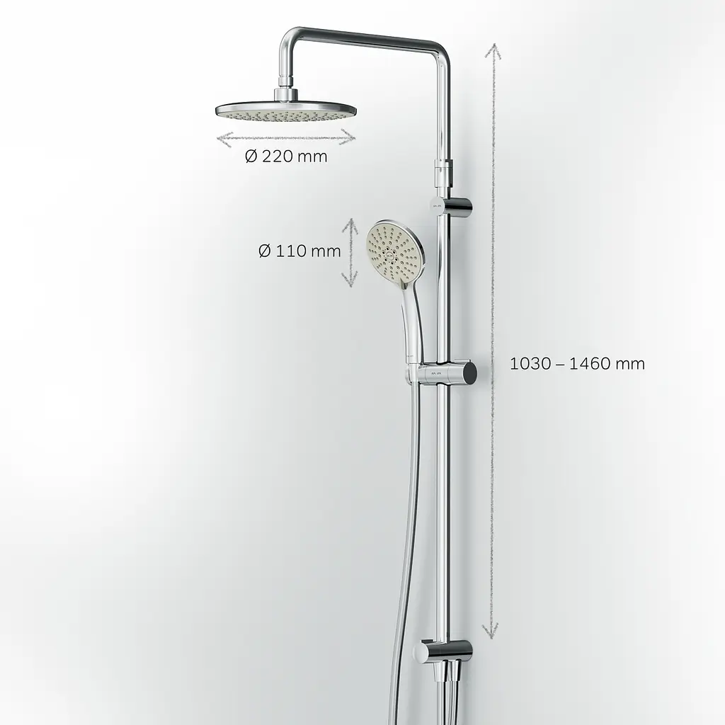 Душова система без змішувача AM.PM Gem ShowerSpot F0790000 - фото 10