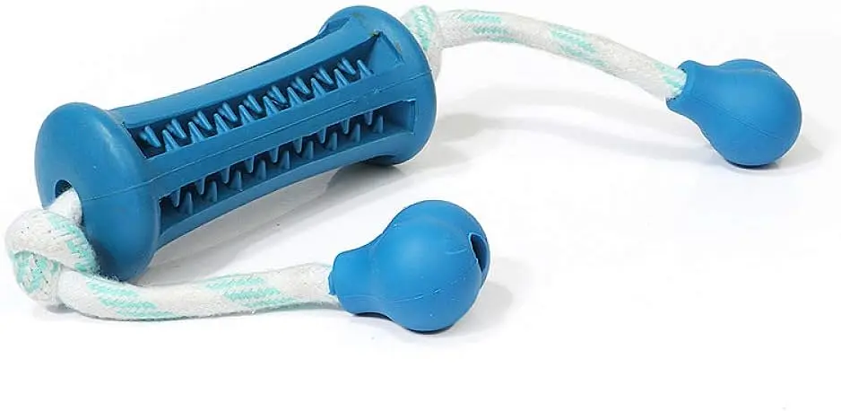 Іграшка для закладки ласощів з мотузкою Derby Rubber Dog Chew Toy Stick, Large Синій - фото 3