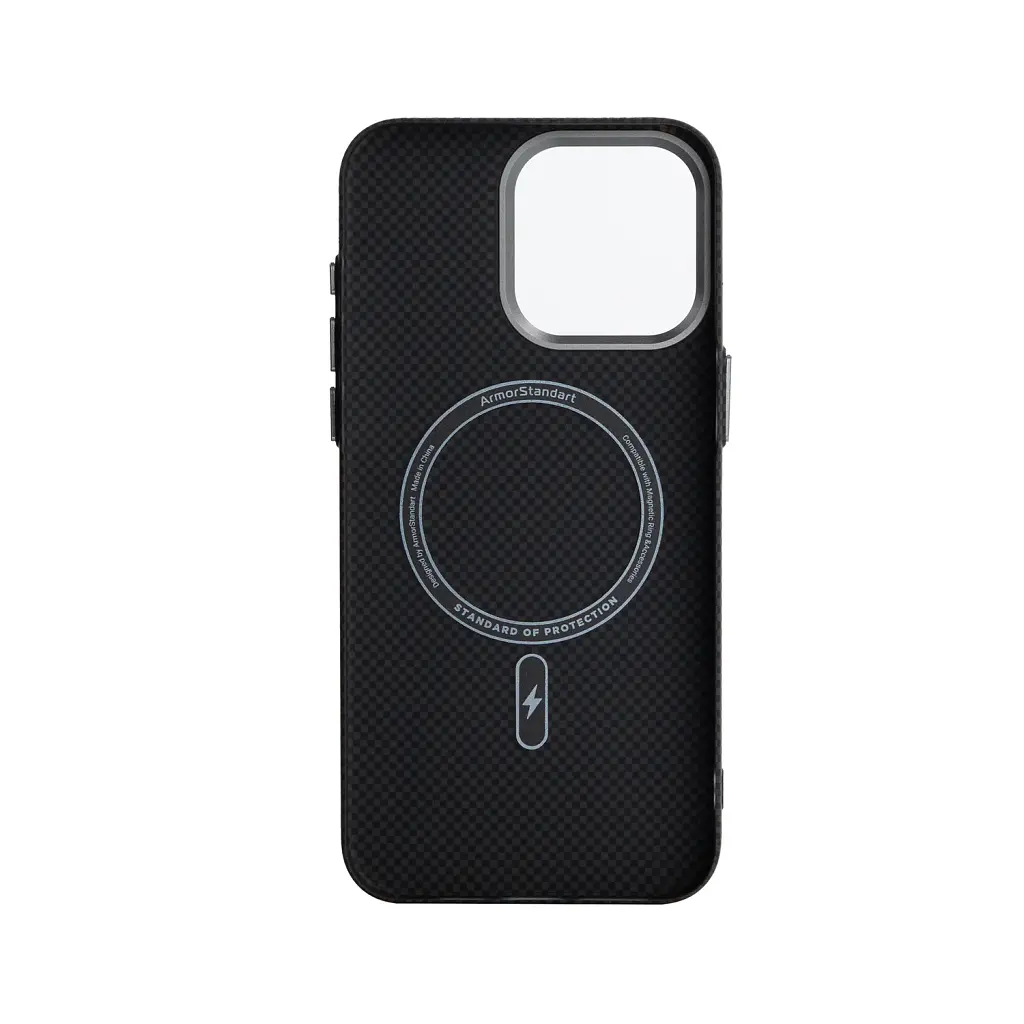 Чохол ArmorStandart LikeCarbon2 MagCase для Apple iPhone 16 Pro Max Kevlar Black - фото 2