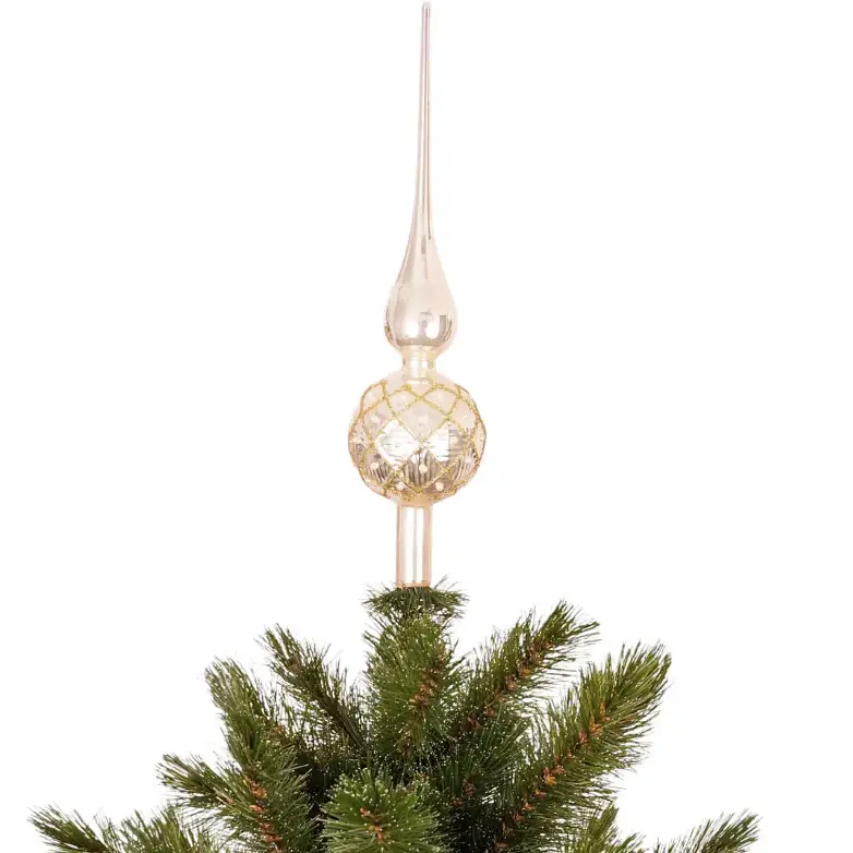 Ялинкова верхівка Mica Decorations скляна 31 см золотиста глянцева (1179380) - фото 2