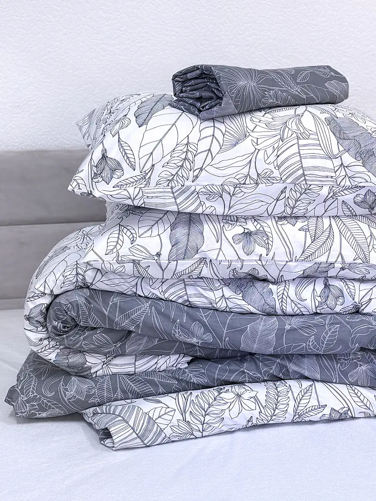 Комплект постільної білизни Ecotton полуторний 150х215 см сатин двосторонній білий (рис. 24312) (24929) - фото 6