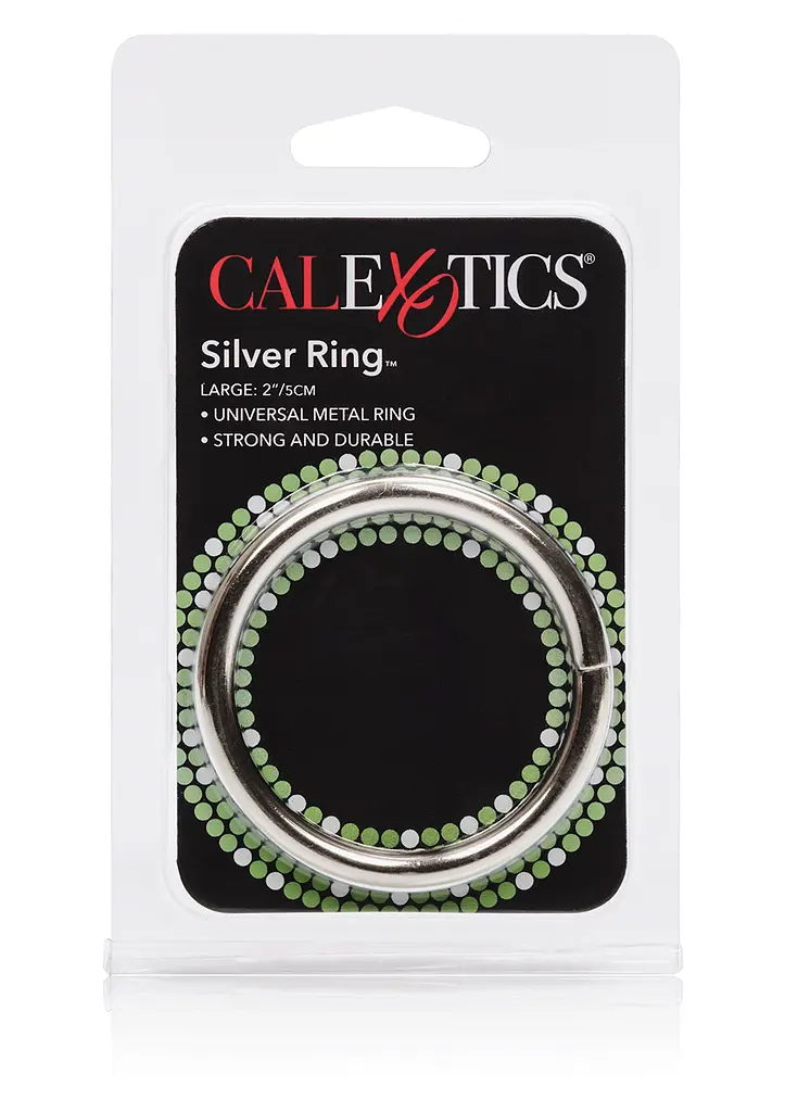 Ерекційне кільце CalExotics Silver Ring Large 5 см сріблястий - фото 4