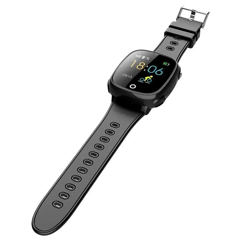 Подарунковий дитячий смарт-годинник Lemfo HW11 4G Aqua Plus з камерою і GPS-відстеженням водонепроникний чорний - фото 5