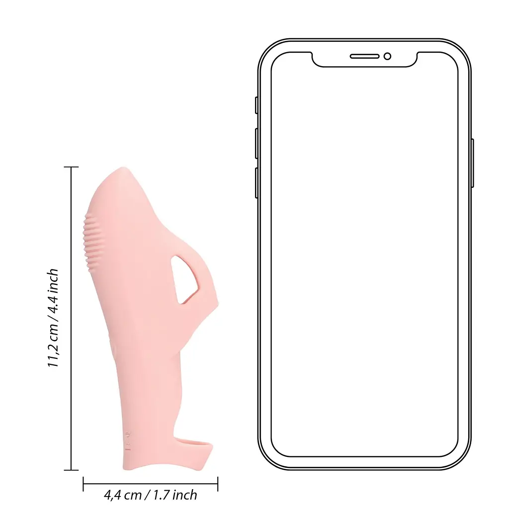 Вибратор на палец Loveline Silicone Finger, 11.2 см (розовый) - фото 11