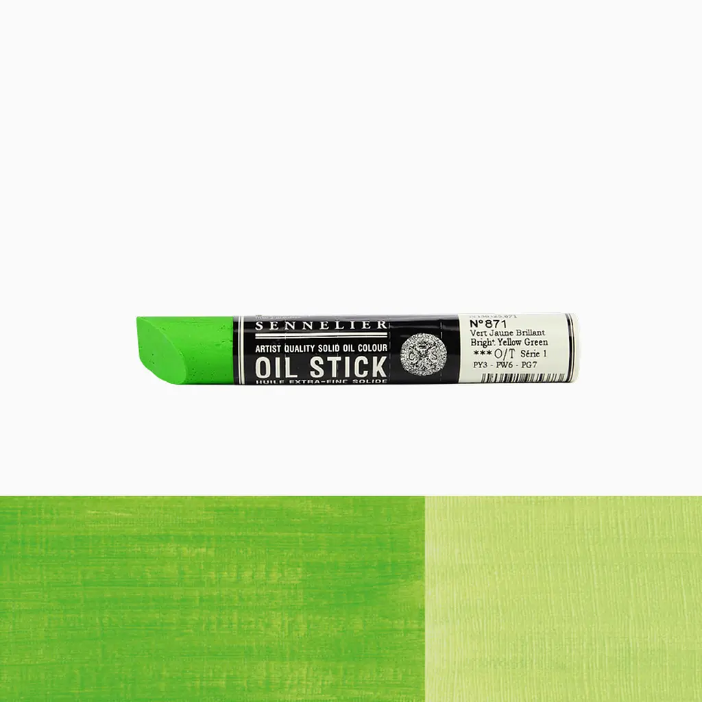 Фарба олійна у формі пастелі Sennelier Oil Stick, 38 мл, S1, Яскраво-жовто-зелений (Bright Yellow Green) - фото 2