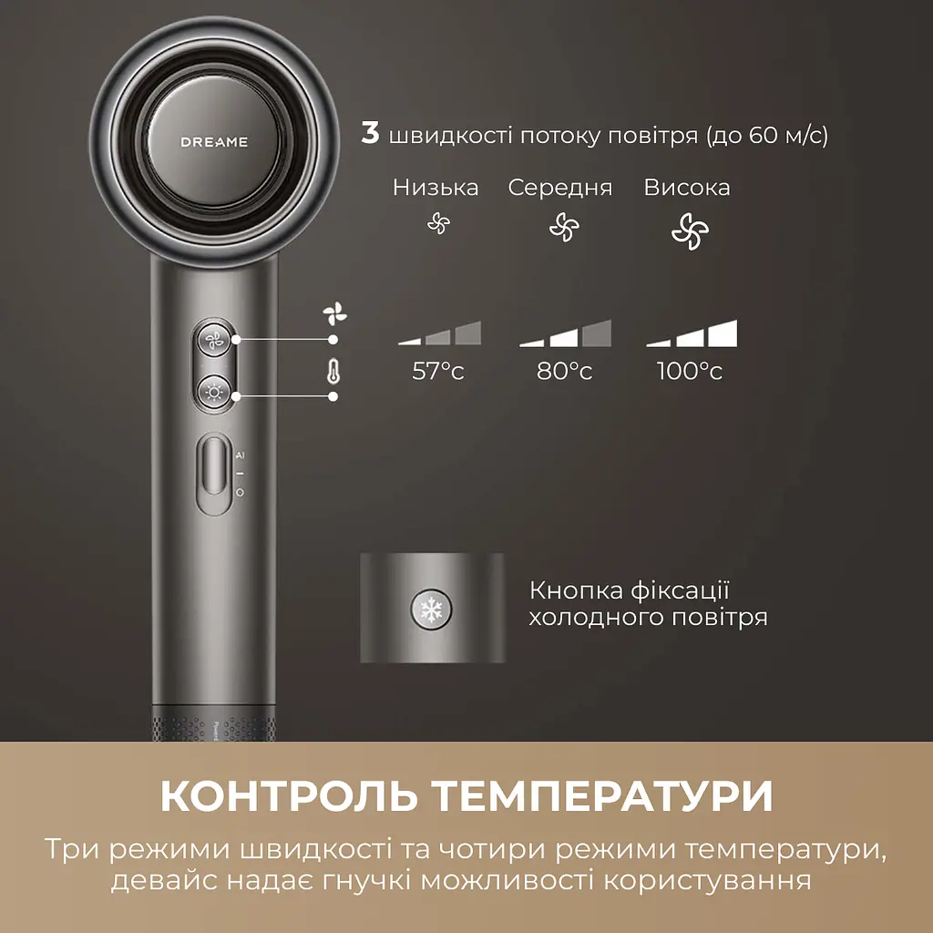 Фен Dreame Gusto PinkGold (AHG40A-PG) - фото 2