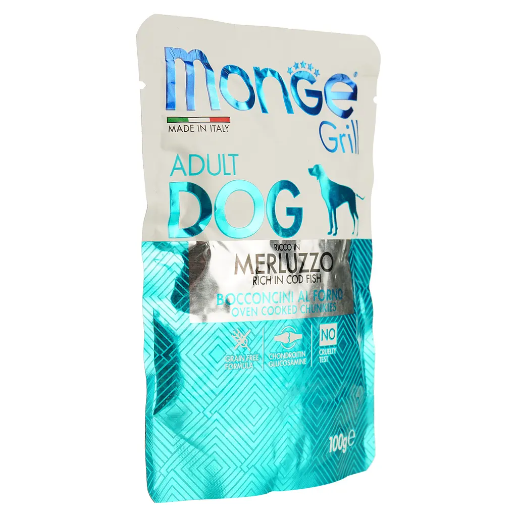 Вологий корм Monge Dog Grill з тріскою, 100 г (70013130) - фото 2