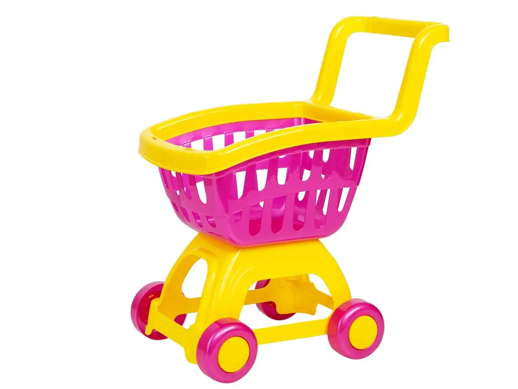 Іграшковий Вiзок для супермаркету Bamsic 213 Малиново-жовтий shop (4820123764711)