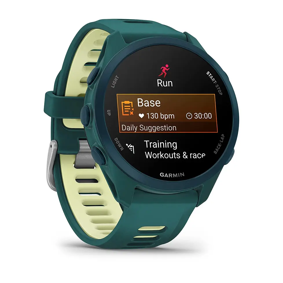 Смарт-годинник Garmin Forerunner 170 Music з бірюзово-лаймовим силіконовим ремінцем - фото 3