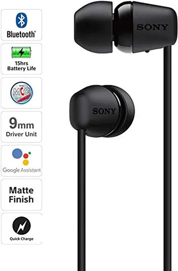 Навушники Sony WI-C200 Black (WIC200B.CE7) - фото 2