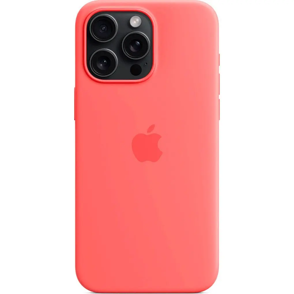 Чохол Silicone Case with MagSafe для Apple iPhone 15 Pro Max Guava AAA [93257] - фото 3