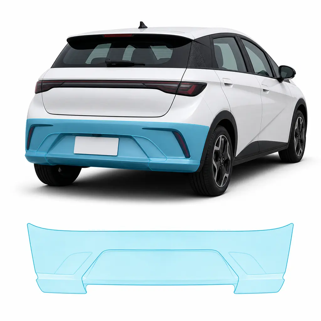 Антигравійна захисна бронеплівка за лекалами для BYD Dolphin I 2021-2024 - задній бампер