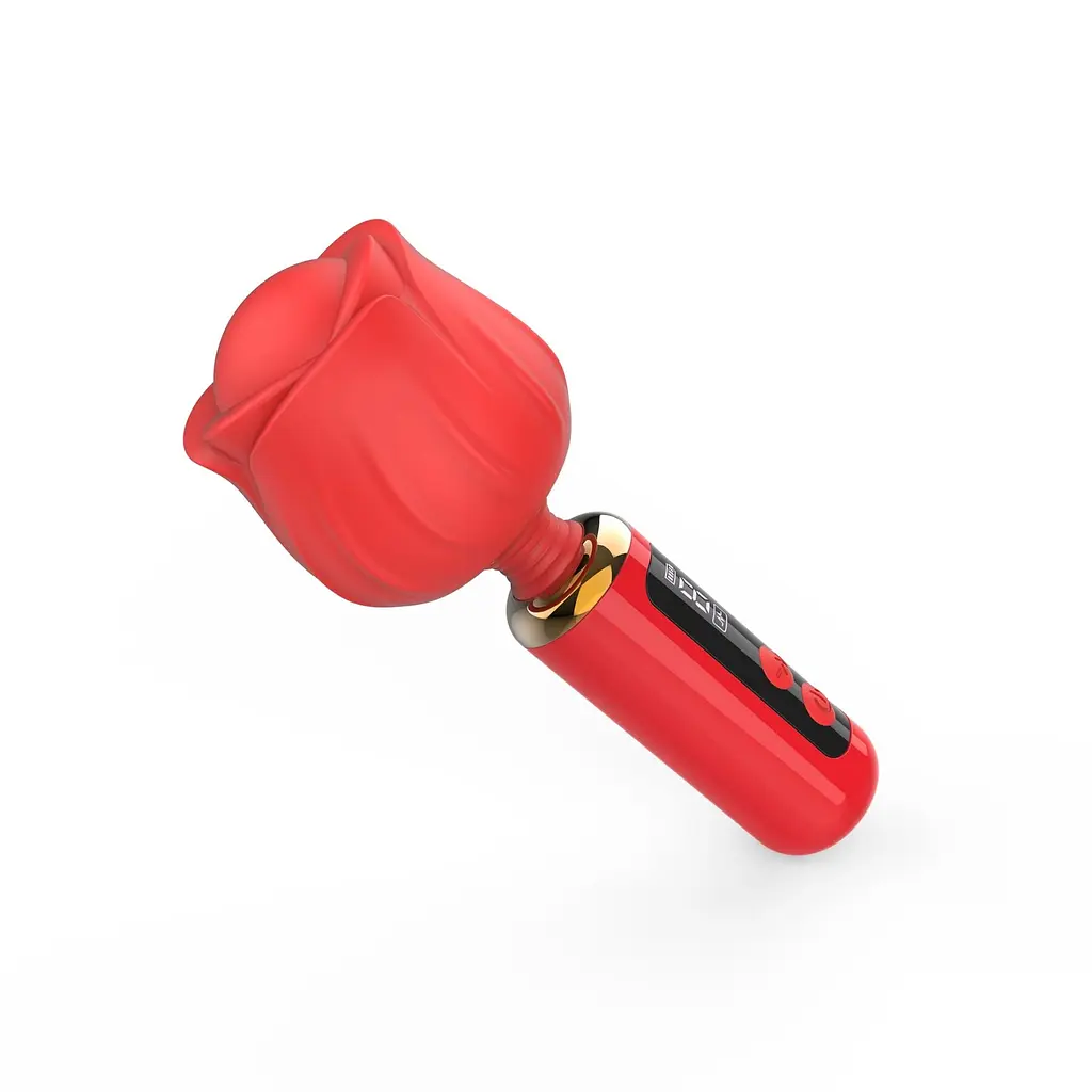 Вібромасажер Loviss Rose Mini Massage Wand Vibrator, головка у вигляді троянди, 9 режимів - фото 5