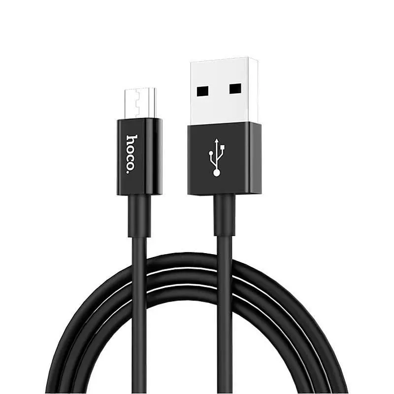 USB Cable Hoco X23 Skilled MicroUSB Black 1m - фото 3