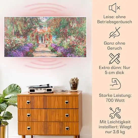 Інфрачервоний обігрівач Klarstein Wonderwall air art розумний до 14 м² (10035134) - фото 4