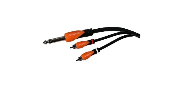 Коммутационный кабель Jack 6.3 — 2Rca 1,8 м. BESPECO SLYSRM180