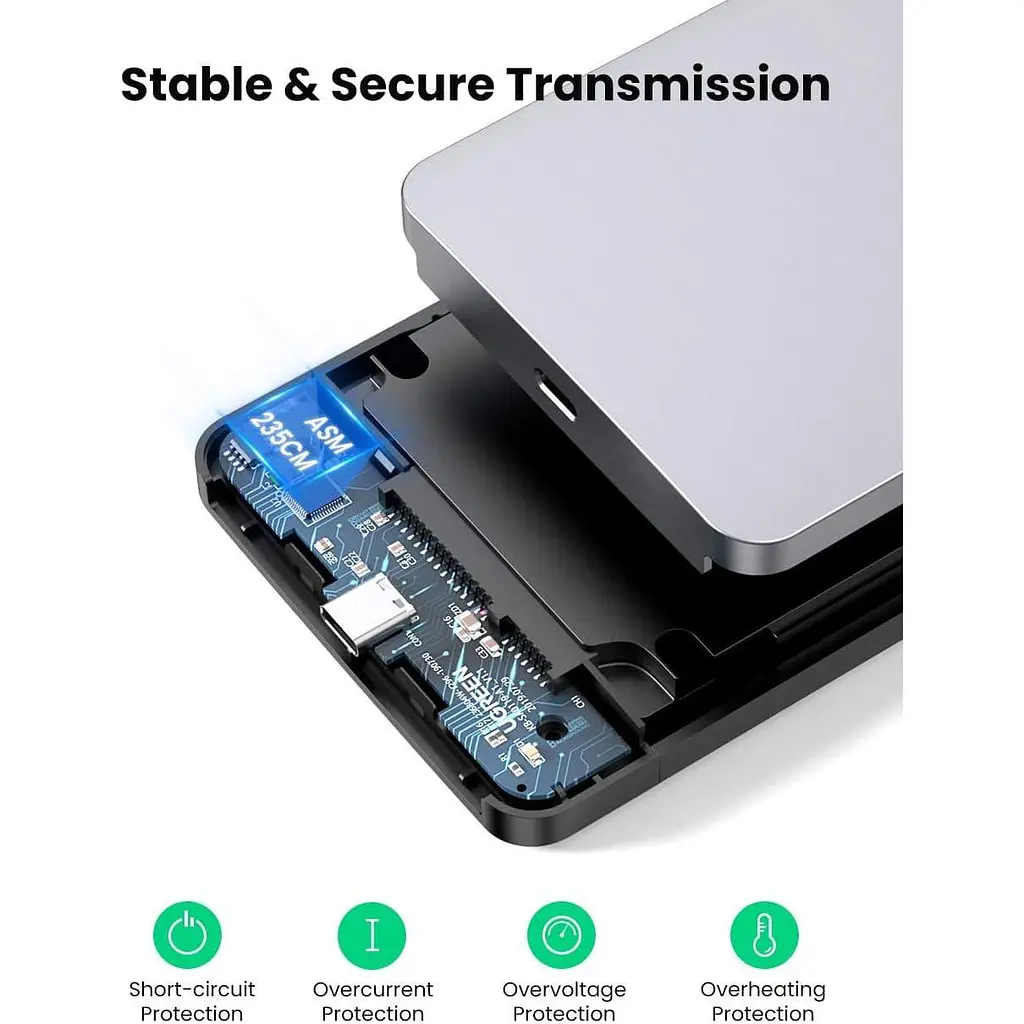 Зовнішня кишеня Ugreen 2.5-Inch SATA External Hard Drive Enclosure (UGR-70498) - фото 4