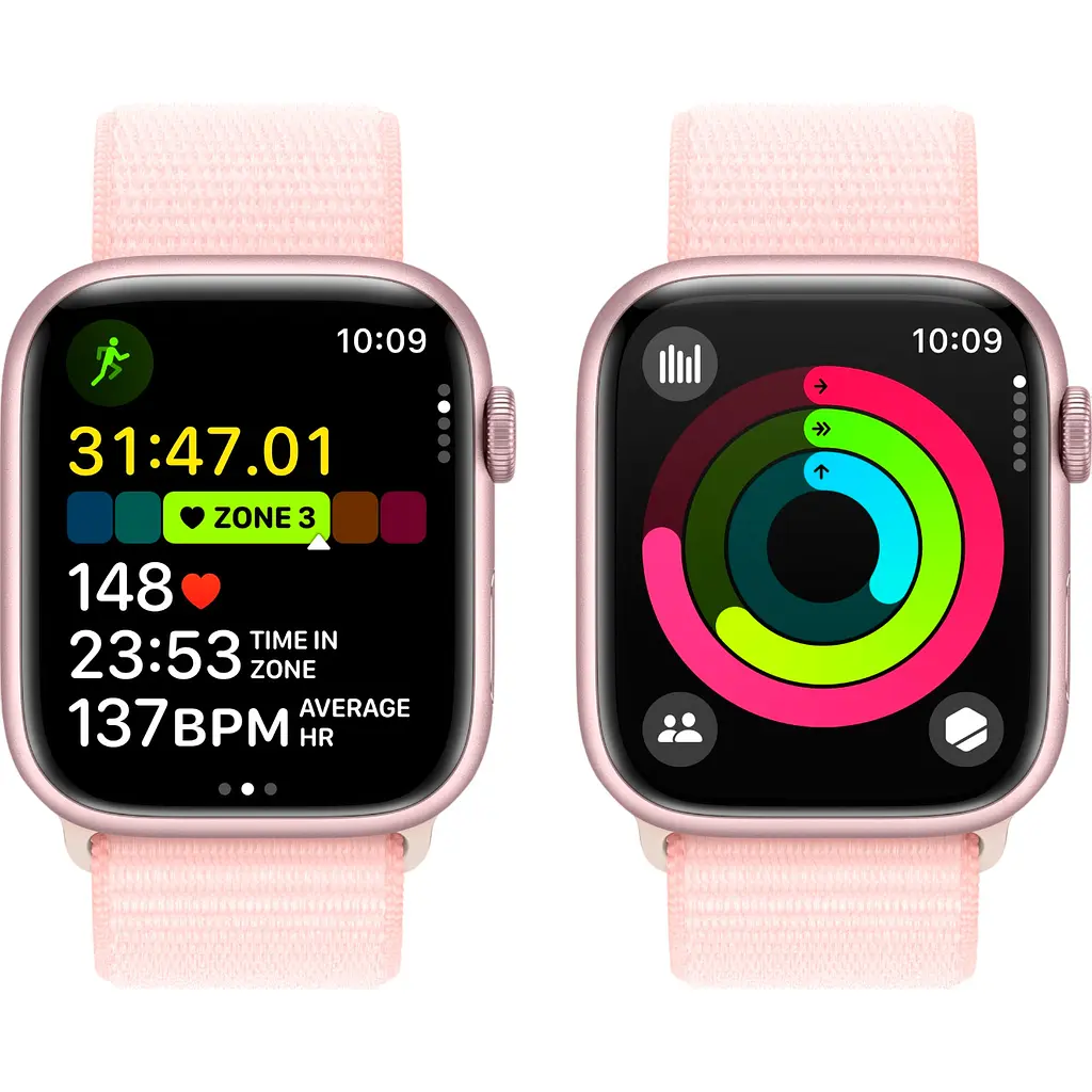 Смарт-годинник Apple Watch Series 9 GPS 45mm Pink Aluminum Case with Light Pink Sport Loop [MR9J3] [101684] - фото 5