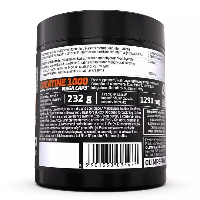 Креатин Olimp Sport Nutrition Creatine 1000 Mega Caps, 180 капсул - фото 2